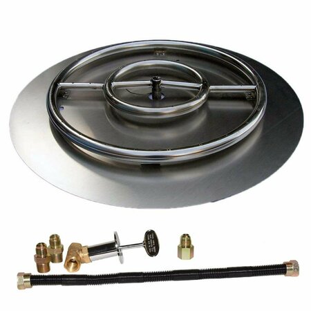 SLEEP EZ 30 in. Stainless Steel Pan Ring Pro-Kit Natural Gas SL3242932